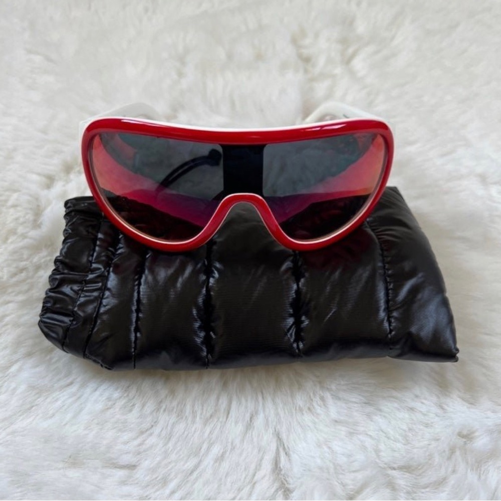 Stylish Red Sunglasses with Black Case